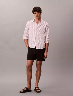 Calções de ganga Cotton Stretch de algodão