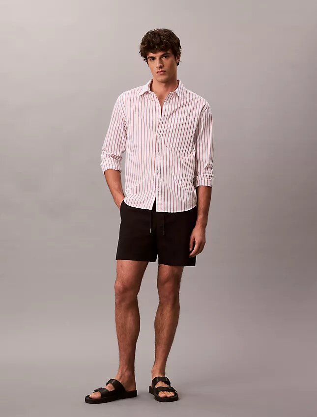 Calções de ganga Cotton Stretch de algodão Calções de ganga Cotton Stretch de algodão