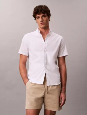 Calções de ganga Cotton Stretch de algodão