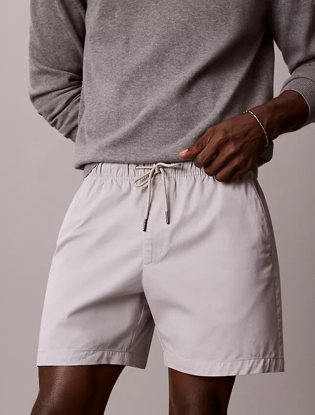 Calções de ganga Cotton Stretch de algodão Calções de ganga Cotton Stretch de algodão