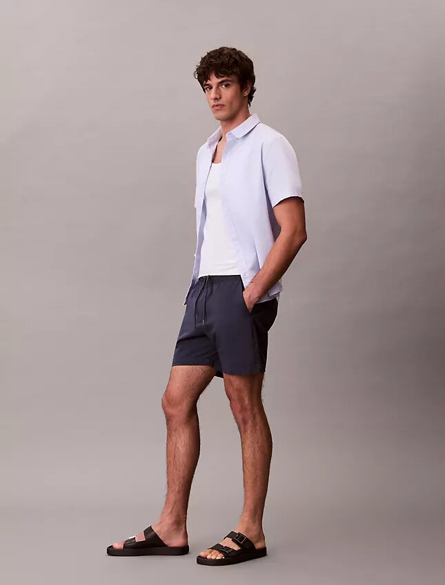 Calções de ganga Cotton Stretch de algodão Calções de ganga Cotton Stretch de algodão