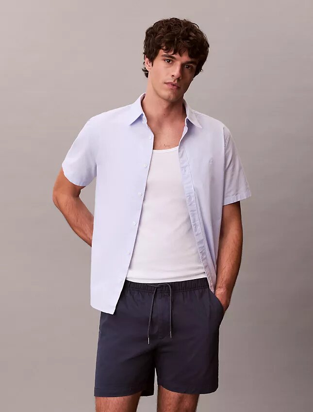 Calções de ganga Cotton Stretch de algodão Calções de ganga Cotton Stretch de algodão