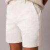 Calções retos em Cotton Stretch Calções retos em Cotton Stretch
