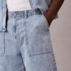 Calções utilitários de Denim Calções utilitários de Denim