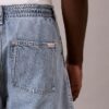 Calções utilitários de Denim Calções utilitários de Denim