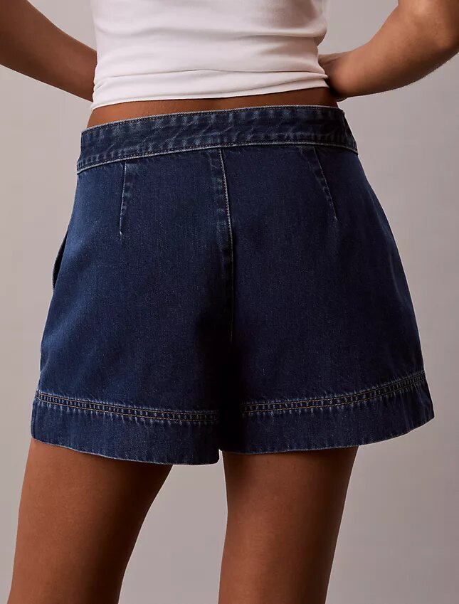 Calções utilitários de Denim Calções utilitários de Denim