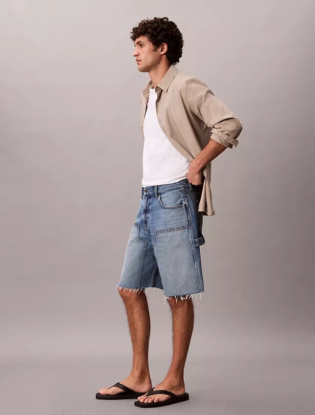 Calções utilitários de Denim dos anos 90 Calções utilitários de Denim dos anos 90