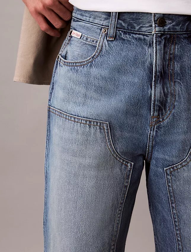 Calções utilitários de Denim dos anos 90 Calções utilitários de Denim dos anos 90