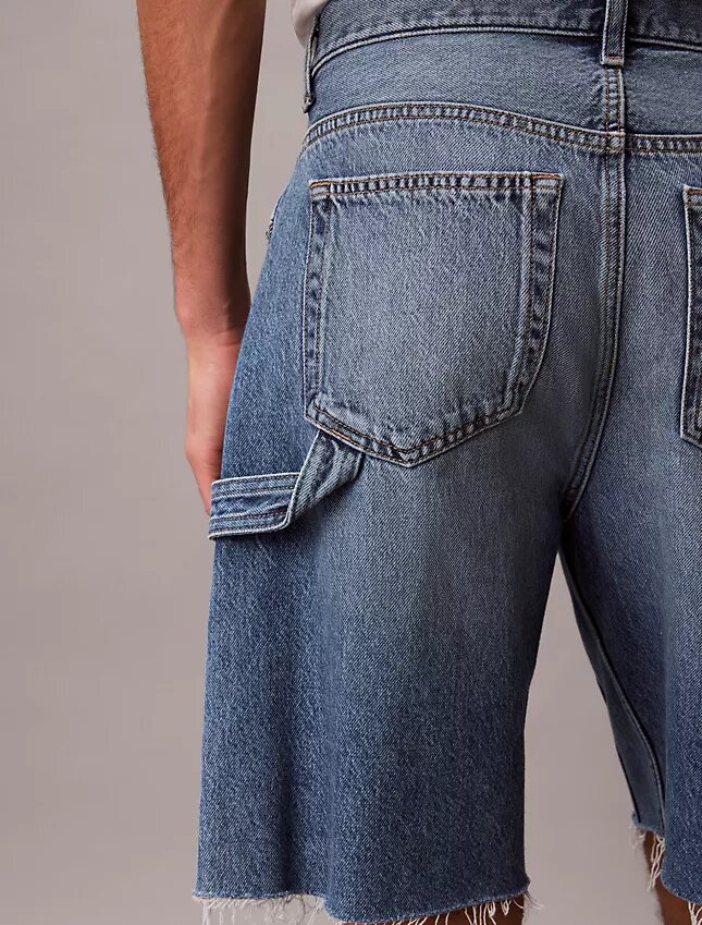 Calções utilitários de Denim dos anos 90 Calções utilitários de Denim dos anos 90