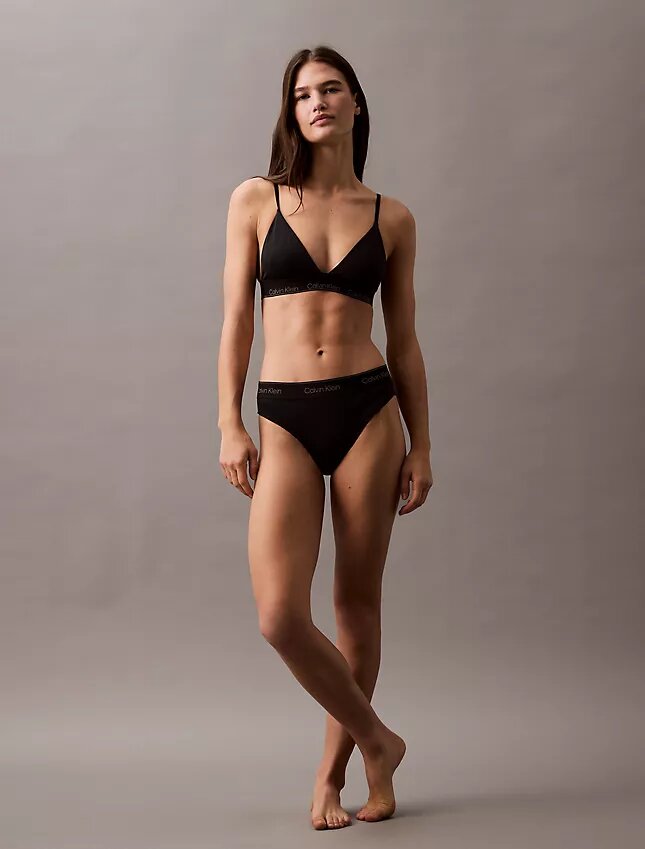 Calção de banho de Bikini com logótipo moderno Calção de banho de Bikini com logótipo moderno