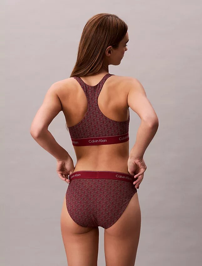 Calção de banho de Bikini com logótipo moderno Calção de banho de Bikini com logótipo moderno