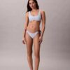 Calção de Bikini com monograma gráfico e atilhos laterais Calção de Bikini com monograma gráfico e atilhos laterais