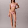 Calção de Bikini com monograma gráfico e atilhos laterais Calção de Bikini com monograma gráfico e atilhos laterais