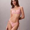 Calção de Bikini com monograma gráfico e atilhos laterais Calção de Bikini com monograma gráfico e atilhos laterais