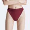 Calço de Bikini de cintura alta em tom sobre tom Calço de Bikini de cintura alta em tom sobre tom
