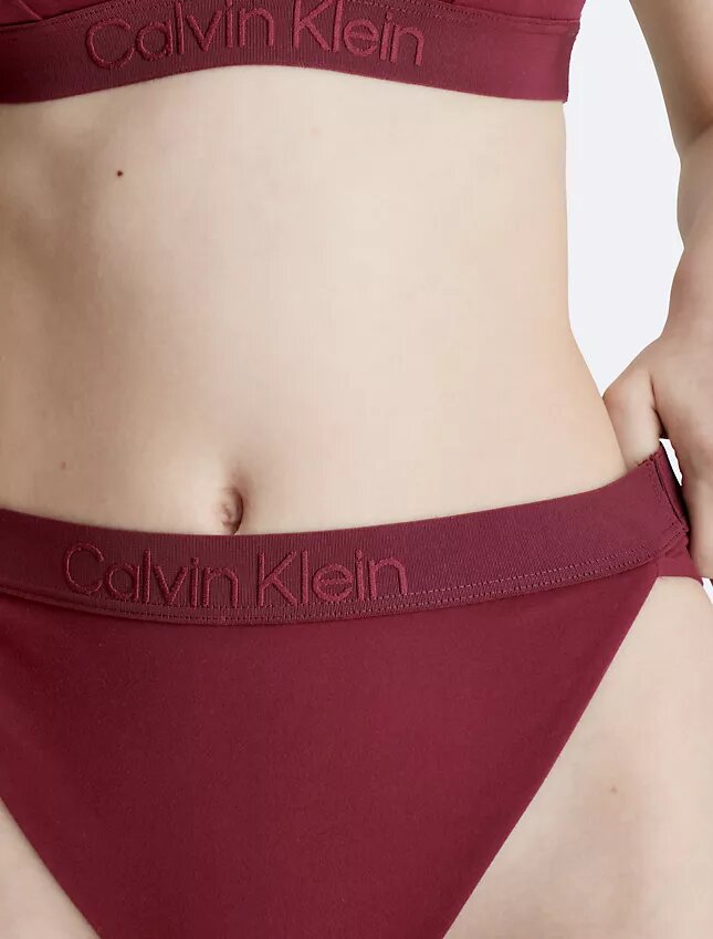 Calço de Bikini de cintura alta em tom sobre tom Calço de Bikini de cintura alta em tom sobre tom
