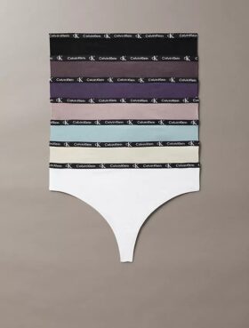 Calvin Klein 1996 Cotton Stretch Thong, Embalagem de 7 Unidades