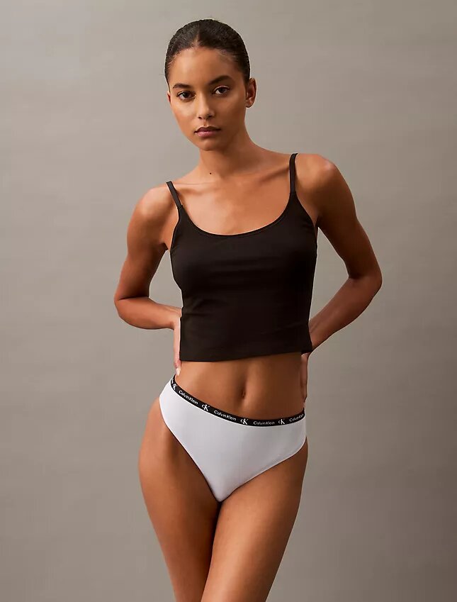 Calvin Klein 1996 Cotton Stretch Thong, Embalagem de 7 Unidades Calvin Klein 1996 Cotton Stretch Thong, Embalagem de 7 Unidades