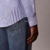 Camisa clássica com botões em listras de Cotton Stretch