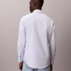 Camisa clássica com botões em listras de Cotton Stretch