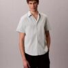 Camisa clássica de botões em Cotton Stretch