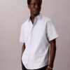 Camisa clássica de botões em Cotton Stretch