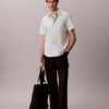 Camisa clássica de botões em Cotton Stretch