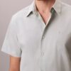 Camisa clássica de botões em Cotton Stretch