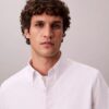 Camisa clássica de botões em oxford de algodão Cotton Stretch às riscas