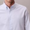 Camisa clássica de botões em oxford de algodão Cotton Stretch às riscas Camisa clássica de botões em oxford de algodão Cotton Stretch às riscas
