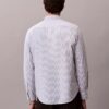 Camisa clássica de botões em oxford de algodão Cotton Stretch às riscas