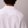 Camisa clássica de botões em seersucker liso Camisa clássica de botões em seersucker liso