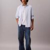 Camisa clássica de botões em tecido Oxford liso
