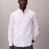 Camisa clássica de botões em tecido Oxford liso Camisa clássica de botões em tecido Oxford liso