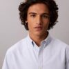 Camisa clássica de botões em tecido Oxford liso