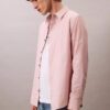 Camisa clássica de botões Oxford às riscas