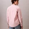 Camisa clássica de botões Oxford às riscas