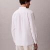 Camisa clássica de linho e algodão com botões