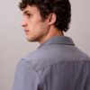 Camisa clássica de popeline lavado com botões Camisa clássica de popeline lavado com botões