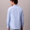 Camisa clássica de popeline lavado com botões Camisa clássica de popeline lavado com botões