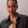 Camisa clássica de voile com botões Camisa clássica de voile com botões