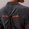 Camisa clássica de voile com botões Camisa clássica de voile com botões