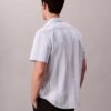 Camisa clássica elástica com riscas tingidas no fio