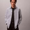 Camisa clássica Oxford lisa com botões Camisa clássica Oxford lisa com botões