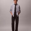 Camisa clássica Oxford lisa com botões Camisa clássica Oxford lisa com botões