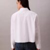 Camisa curta de corte quadrado com botões Camisa curta de corte quadrado com botões