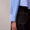 Camisa curta de popeline com botões e corte descontraído Camisa curta de popeline com botões e corte descontraído