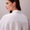 Camisa curta de popeline com botões e corte descontraído Camisa curta de popeline com botões e corte descontraído