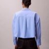 Camisa curta de popeline com botões e corte descontraído Camisa curta de popeline com botões e corte descontraído