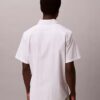 Camisa de algodão elástico com riscas finas e botões Camisa de algodão elástico com riscas finas e botões